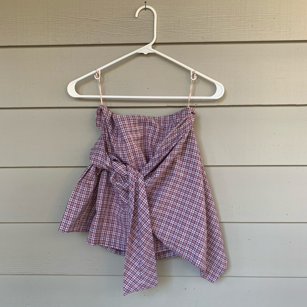 Plaid wrap tie skirt - Picture 1 of 6